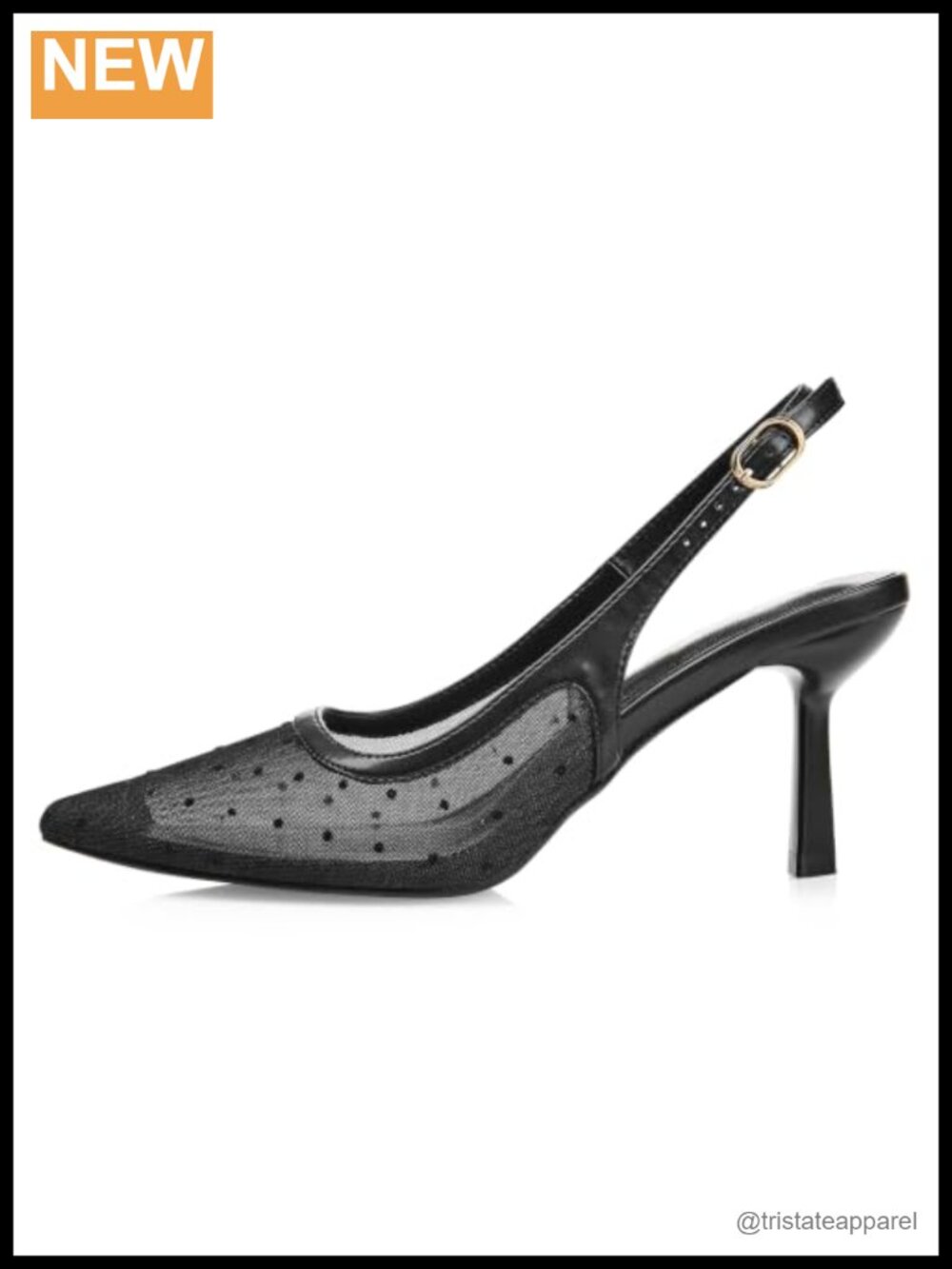 Kitten Heel Slingback Pumps Pointed Toe Buckle Strap Dressy Work Office Wedding